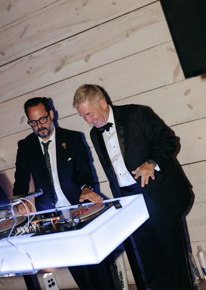 DJ spinning tunes for wedding reception